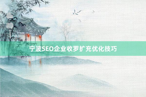 宁波SEO企业收罗扩充优化技巧